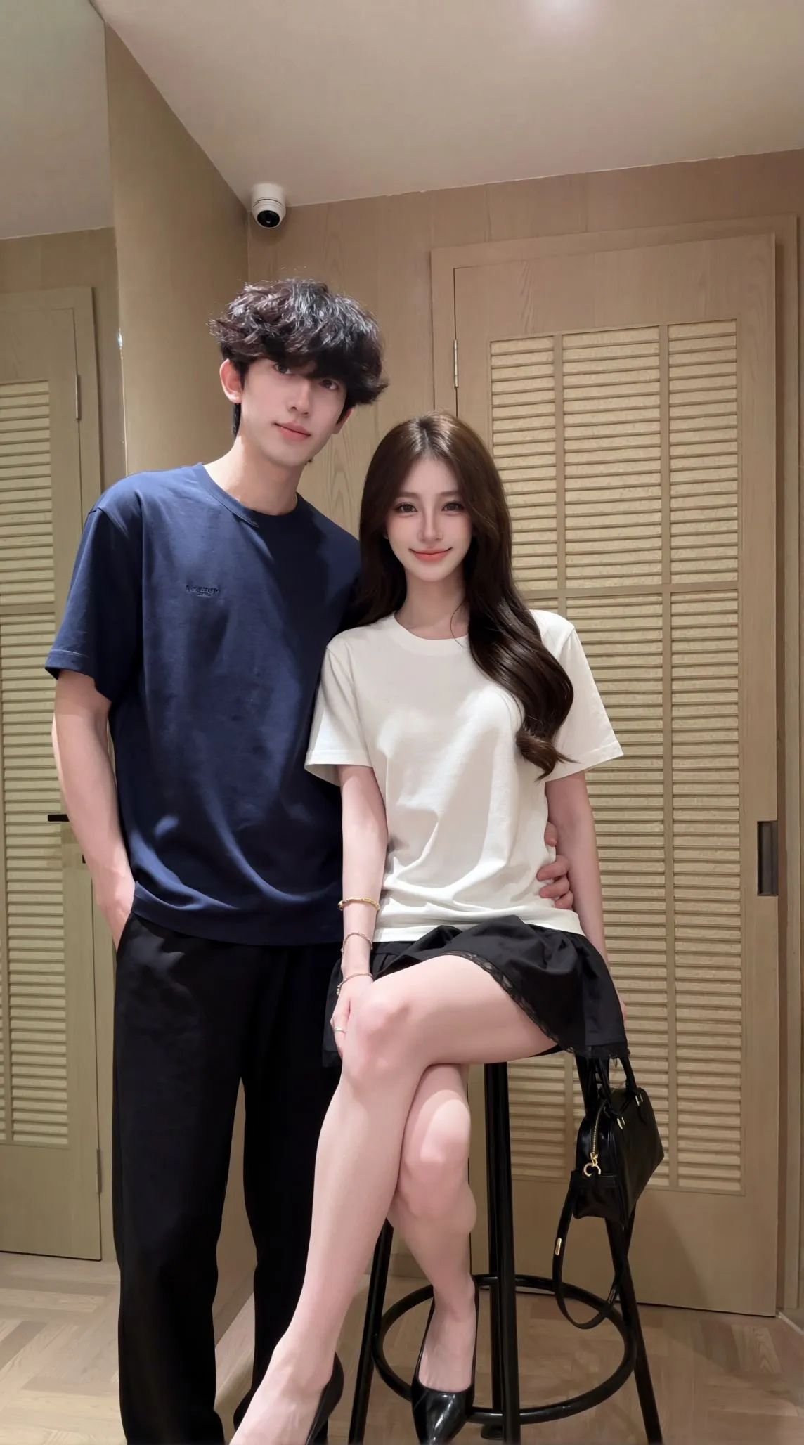 Louis Vuitton/Louis Vuitton 26ss short sleeves with small logo embroidery on the chest